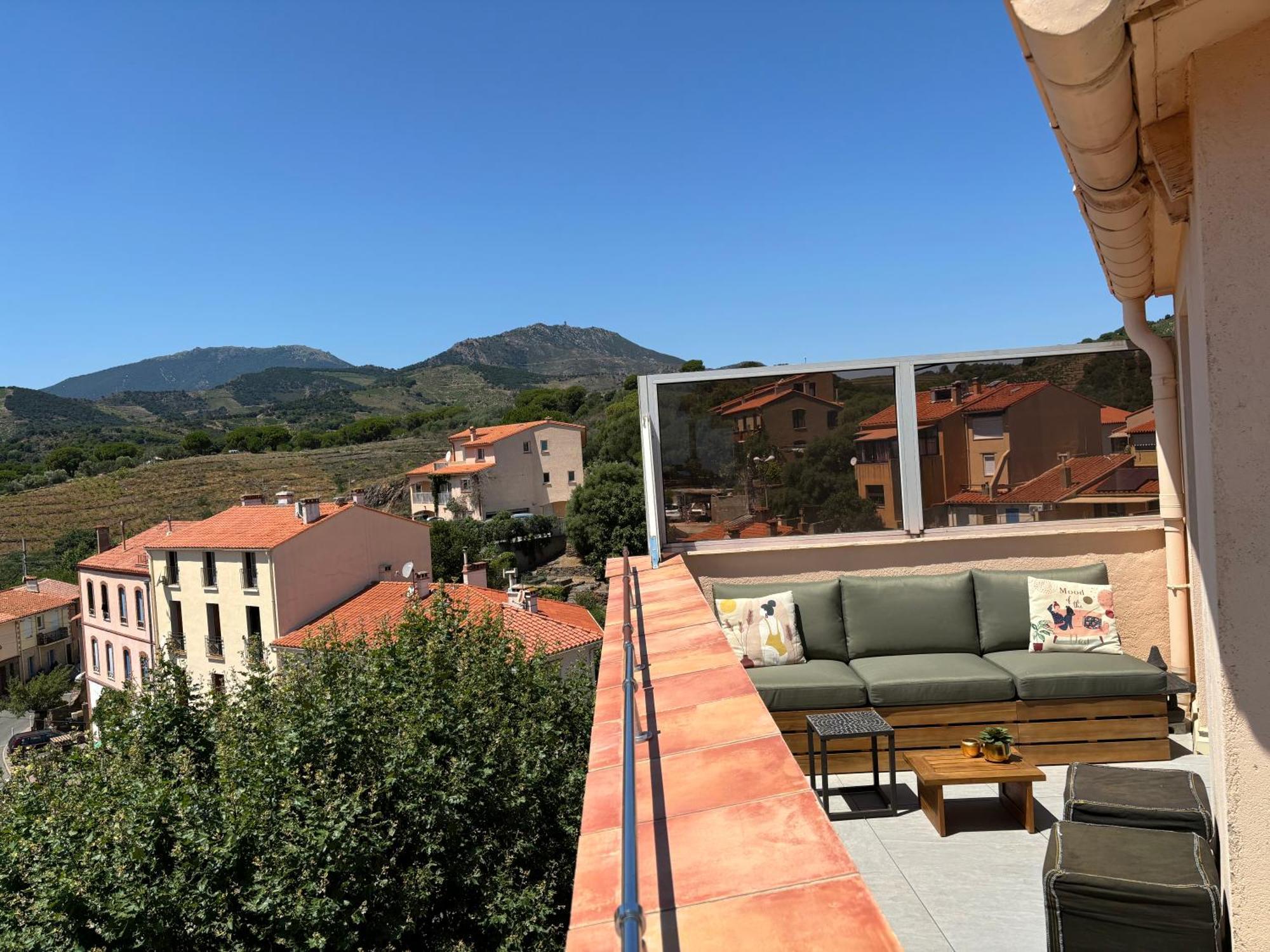 Attique A Banyuls - Vue Mer Et Montagne Eksteriør bilde