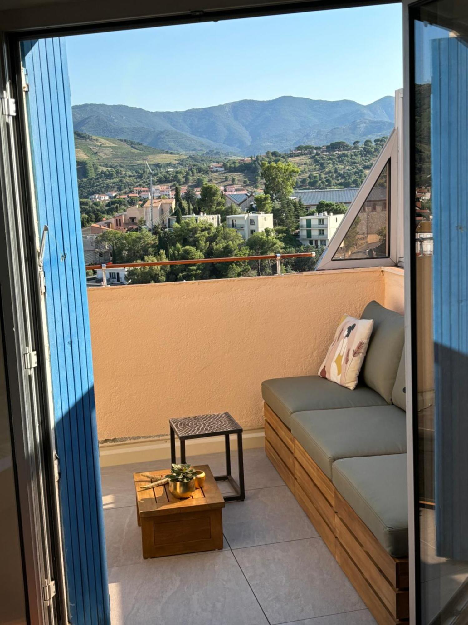 Attique A Banyuls - Vue Mer Et Montagne Eksteriør bilde